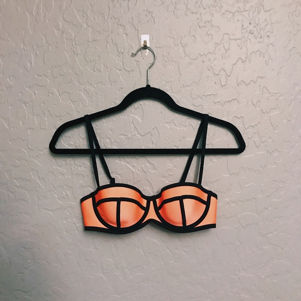 Triangl || Neon Orange Bikini Top